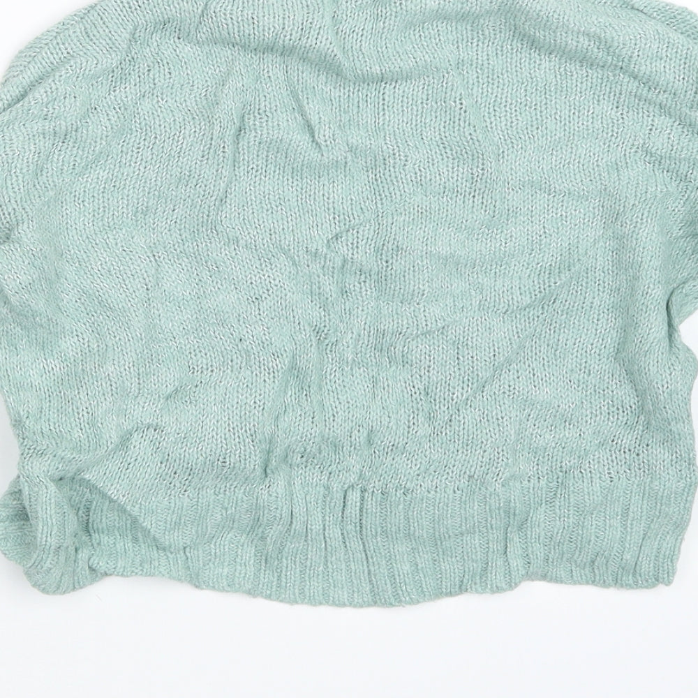 New Look Womens Green  Knit Pullover Jumper Size S