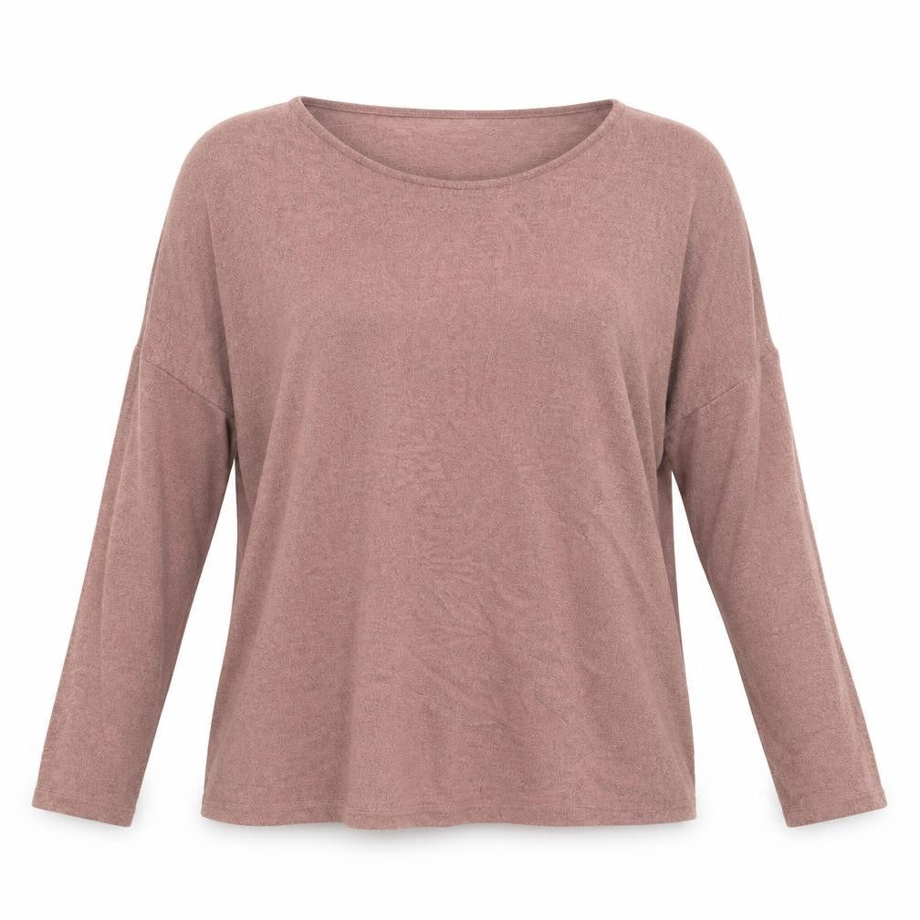 Front view of Atmosphere women’s pink jumper, size UK 12