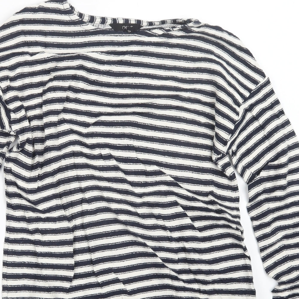 NEXT Womens Blue Striped Knit Pullover Jumper Size 8