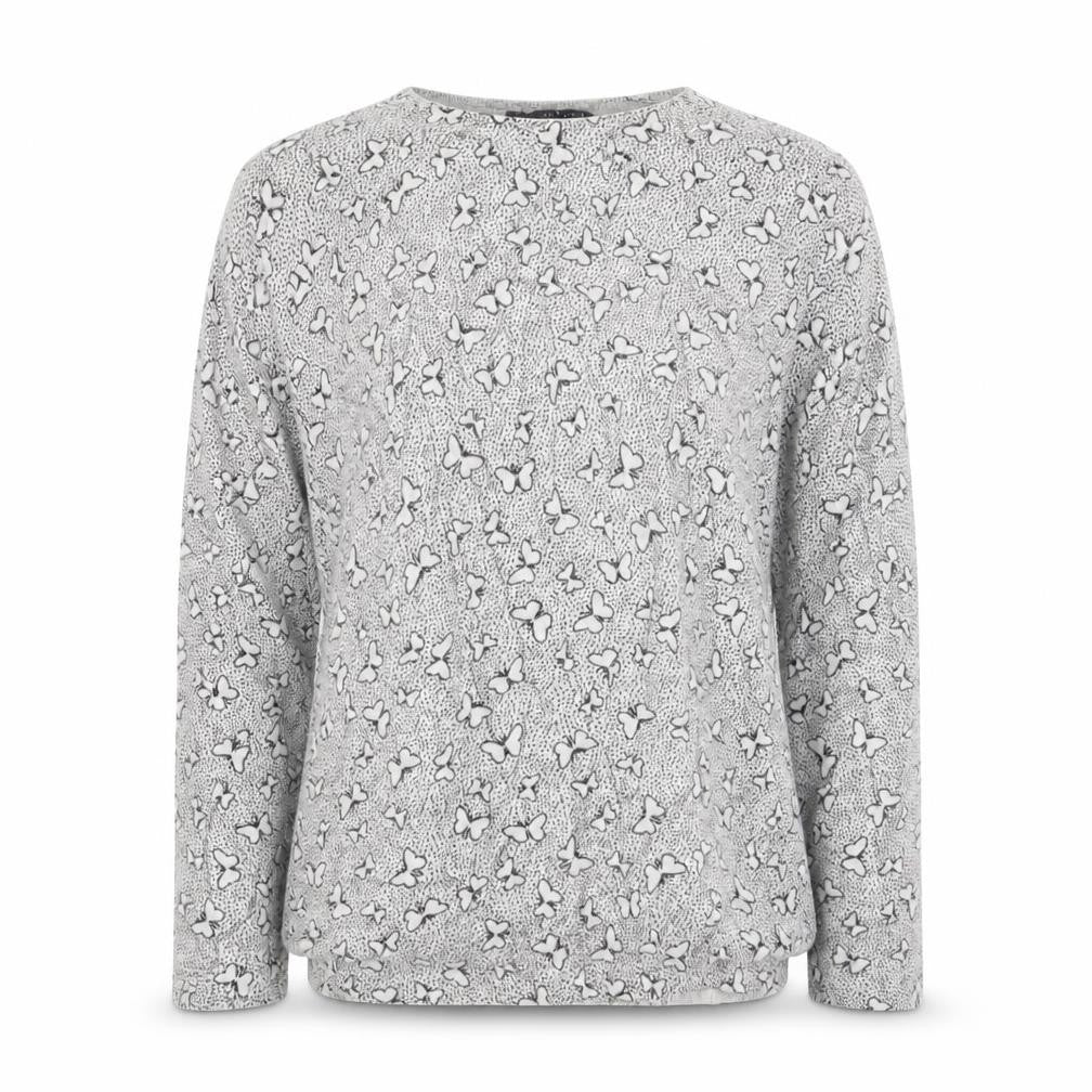 Marks and Spencer Womens Grey Geometric Knit Pullover Jumper Size 14