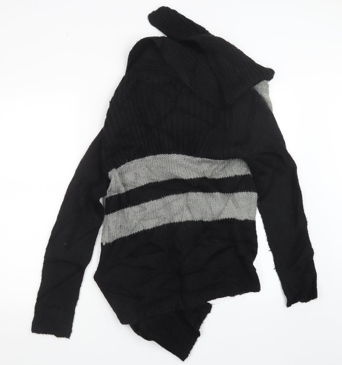 Warehouse Womens Black  Knit Cardigan Jumper Size 10