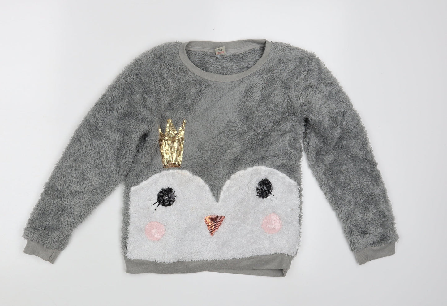 TU Girls Grey   Pullover Jumper Size 9 Years