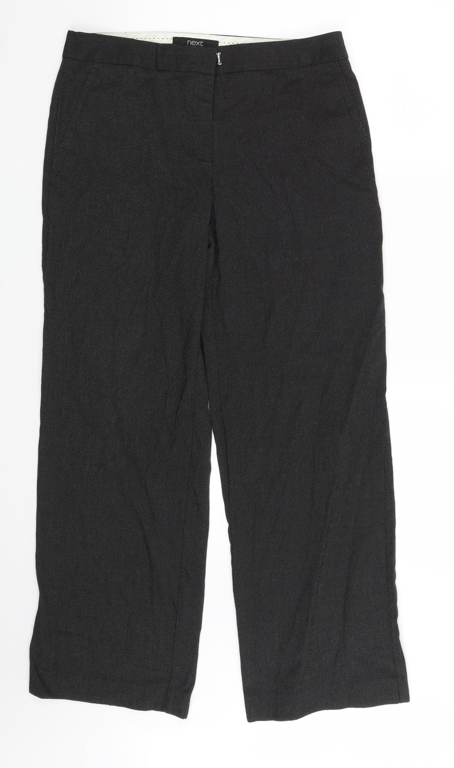 NEXT Womens Black Polka Dot  Dress Pants Trousers Size 12 L29 in