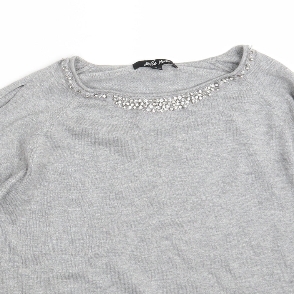 Bella Vere Womens Grey   Pullover Jumper Size 16