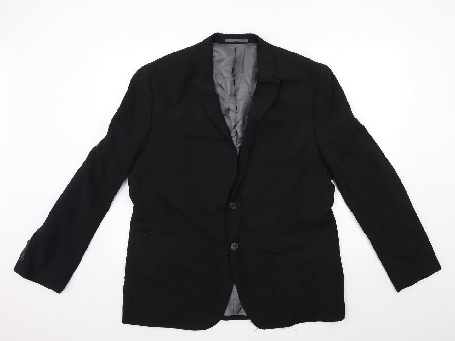Cedar Wood State Mens Black   Jacket Suit Jacket Size 44
