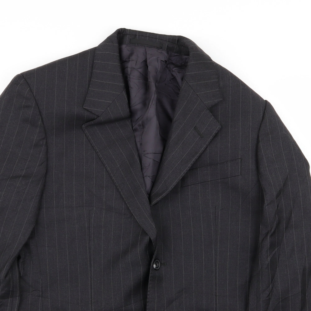 T.M jewin Mens Grey Striped  Jacket Blazer Size S