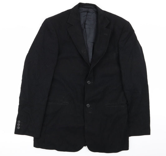 Lakeland Mens Black Striped  Jacket Blazer Size 38