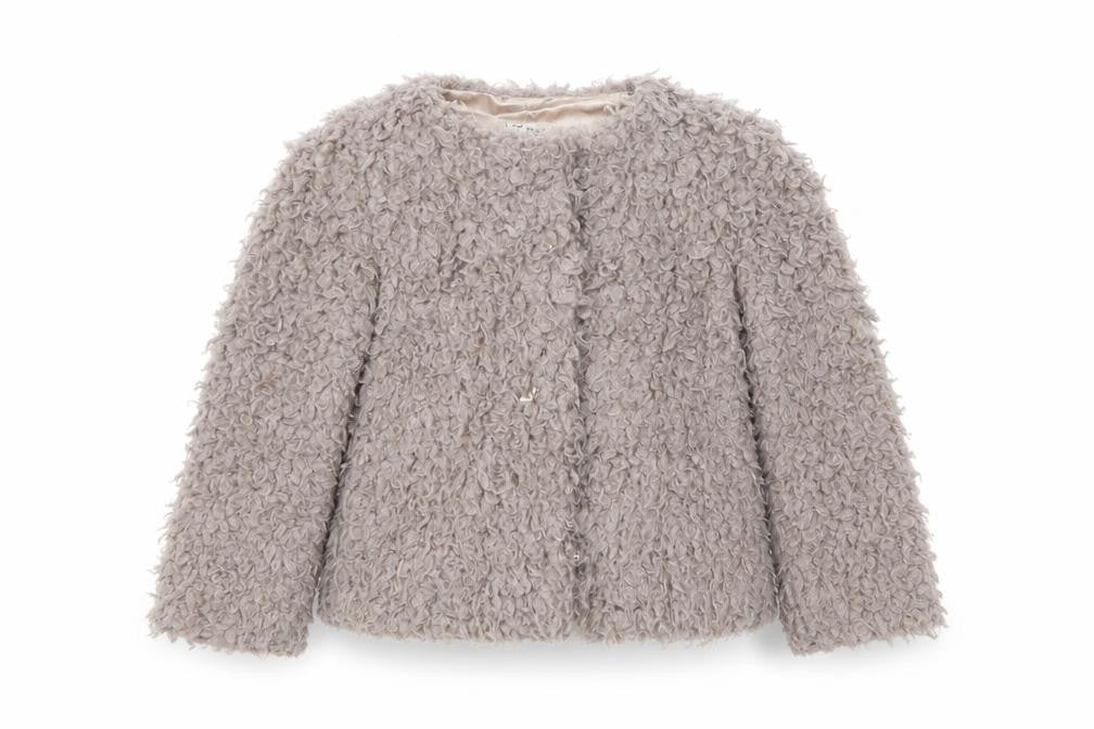 Front view of Next girls’ brown basic coat coat, size 5, years