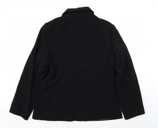 AMARANTO Womens Black   Jacket Blazer Size 16