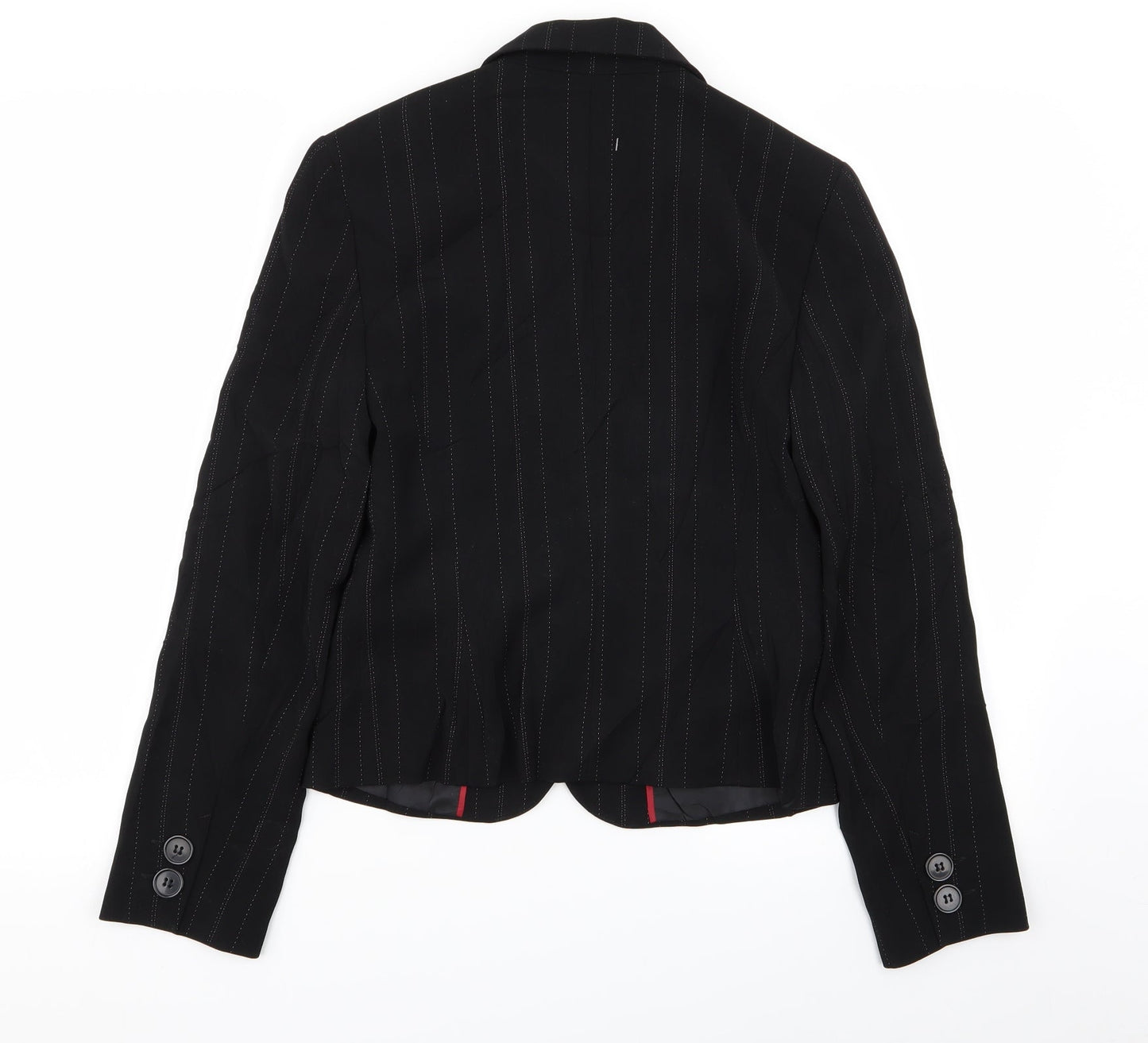 NEXT Womens Black Striped  Jacket Blazer Size 8