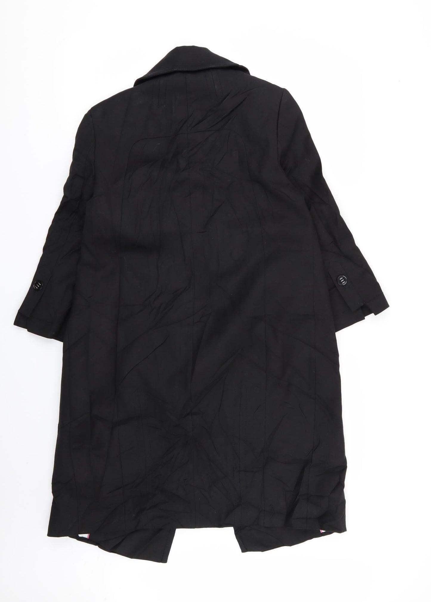 Signature Womens Black   Overcoat Coat Size 8