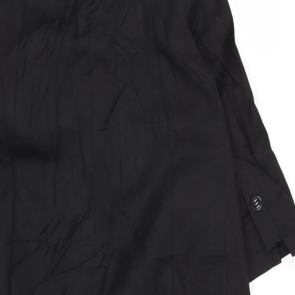 Signature Womens Black   Overcoat Coat Size 8