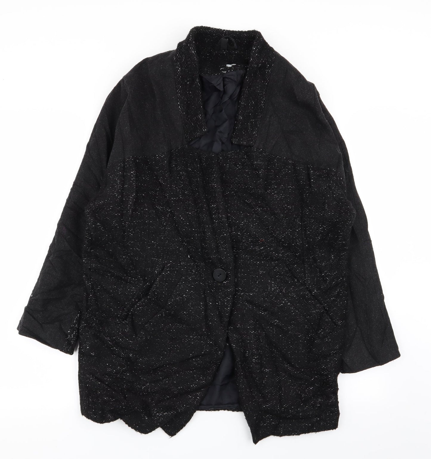 Topshop Womens Black   Overcoat Coat Size 8