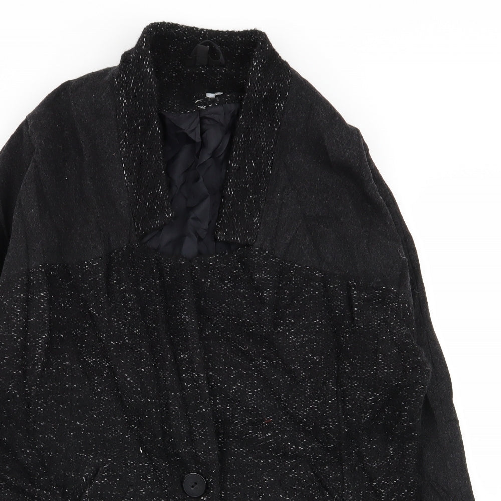 Topshop Womens Black   Overcoat Coat Size 8