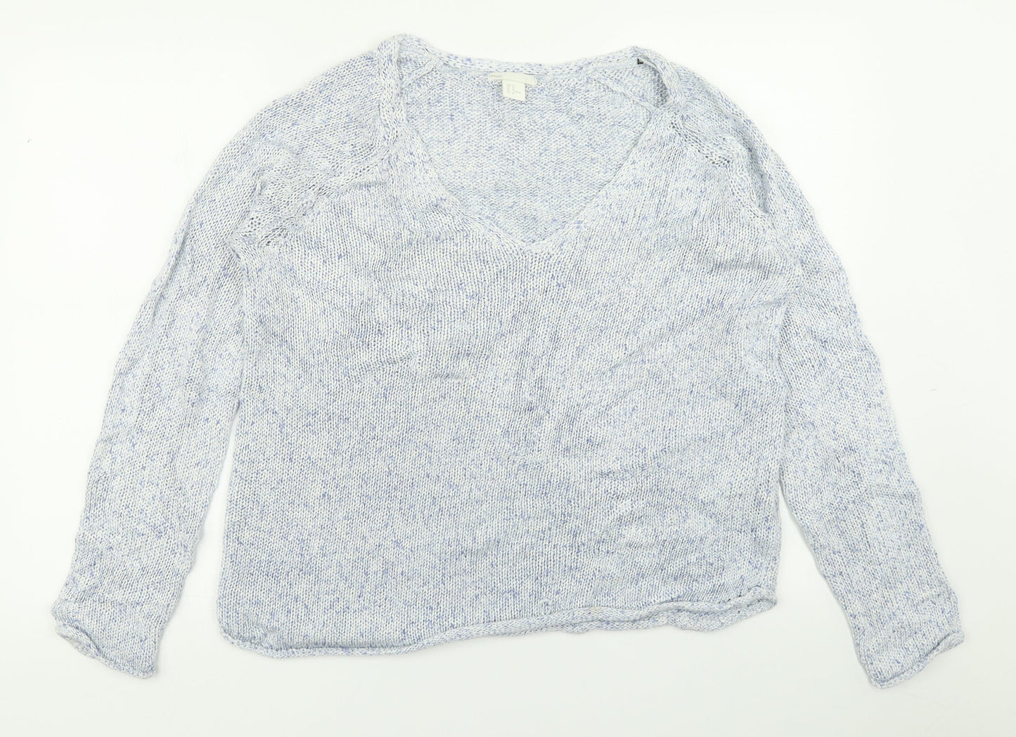 H&M Womens Blue  Knit Pullover Jumper Size M