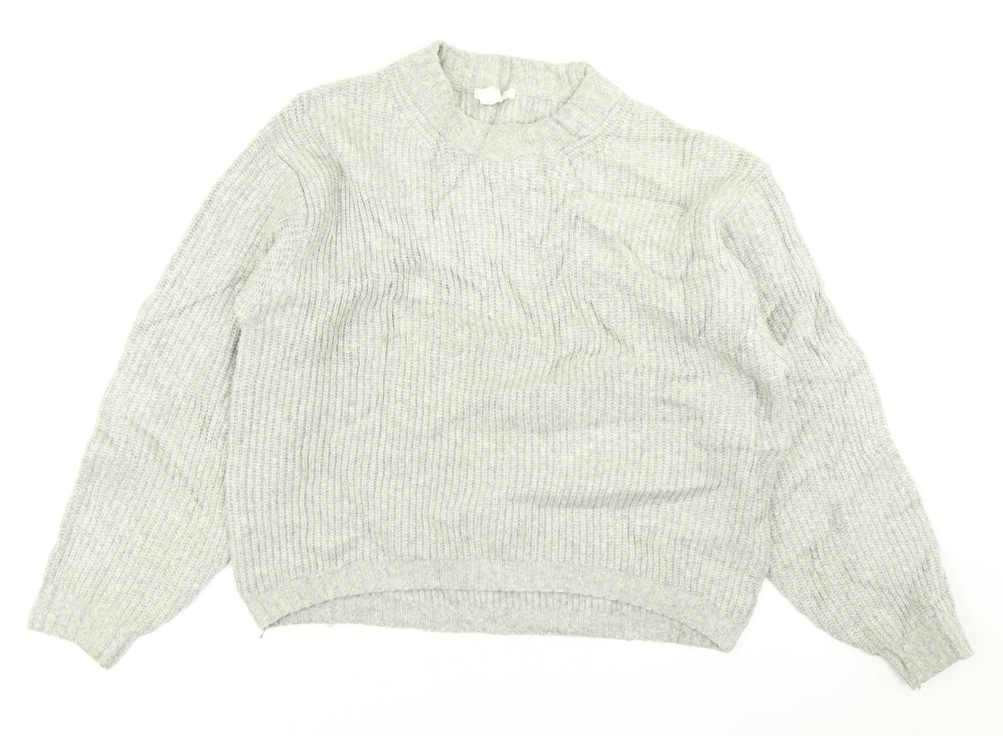 H&M Womens Grey  Knit Pullover Jumper Size XS