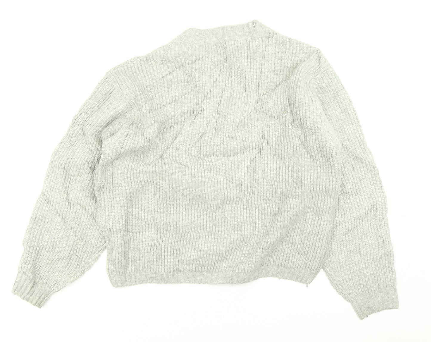 H&M Womens Grey  Knit Pullover Jumper Size XS
