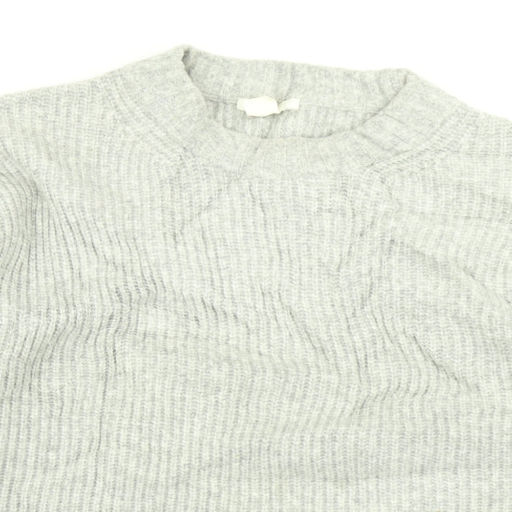 H&M Womens Grey  Knit Pullover Jumper Size XS