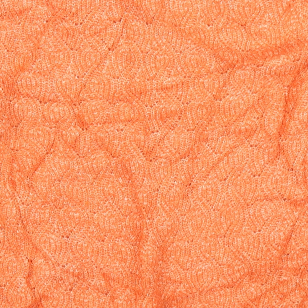 H&M Womens Orange  Knit Pullover Jumper Size M
