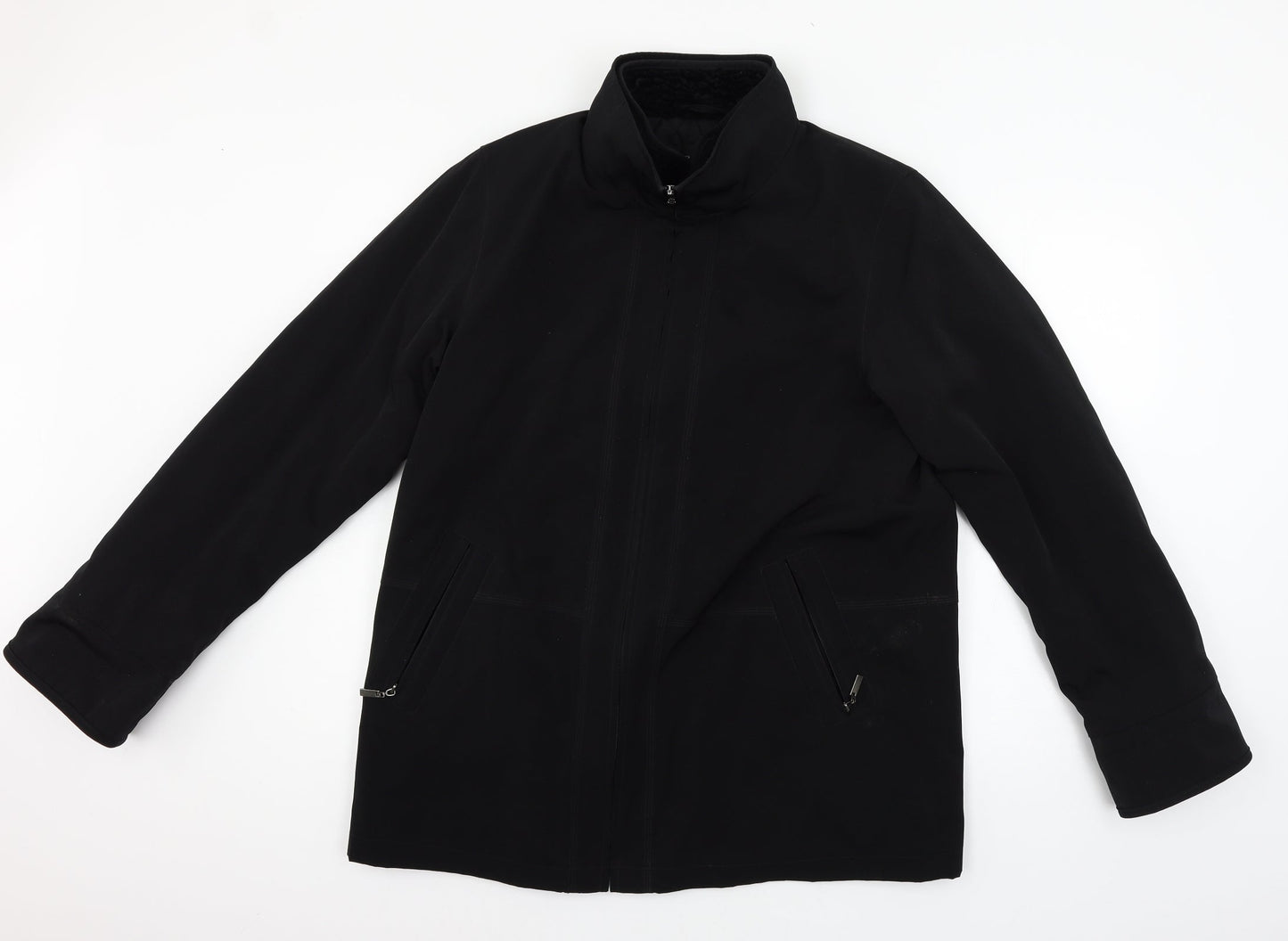 Gallery Mens Black   Overcoat Coat Size S