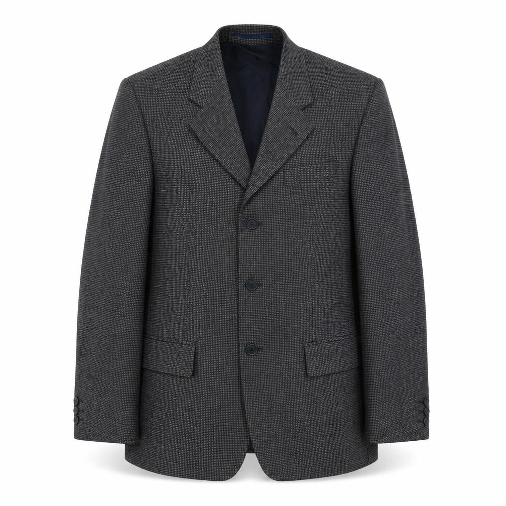 Tom English Mens Blue Geometric  Jacket Suit Jacket Size 38