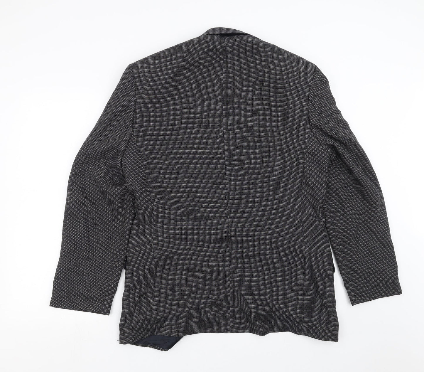Tom English Mens Blue Geometric  Jacket Suit Jacket Size 38