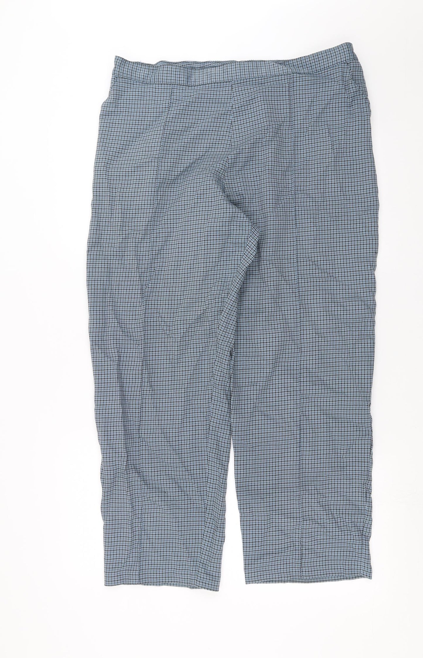 Preworn Womens Blue Houndstooth  Trousers  Size 36 in L27 in