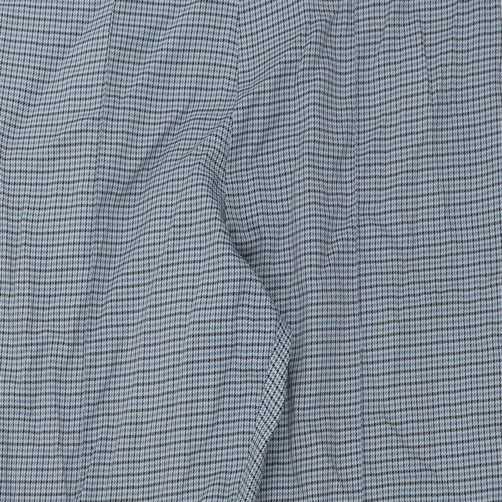 Preworn Womens Blue Houndstooth  Trousers  Size 36 in L27 in