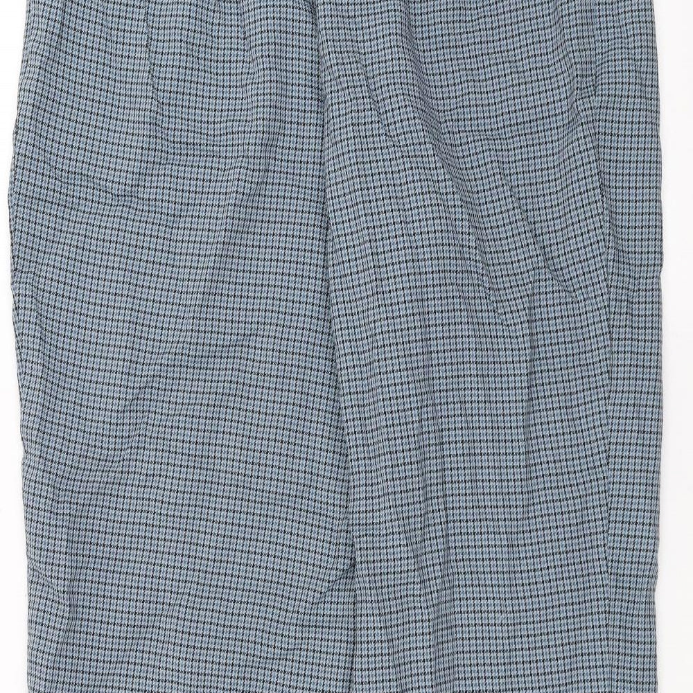 Preworn Womens Blue Houndstooth  Trousers  Size 36 in L27 in