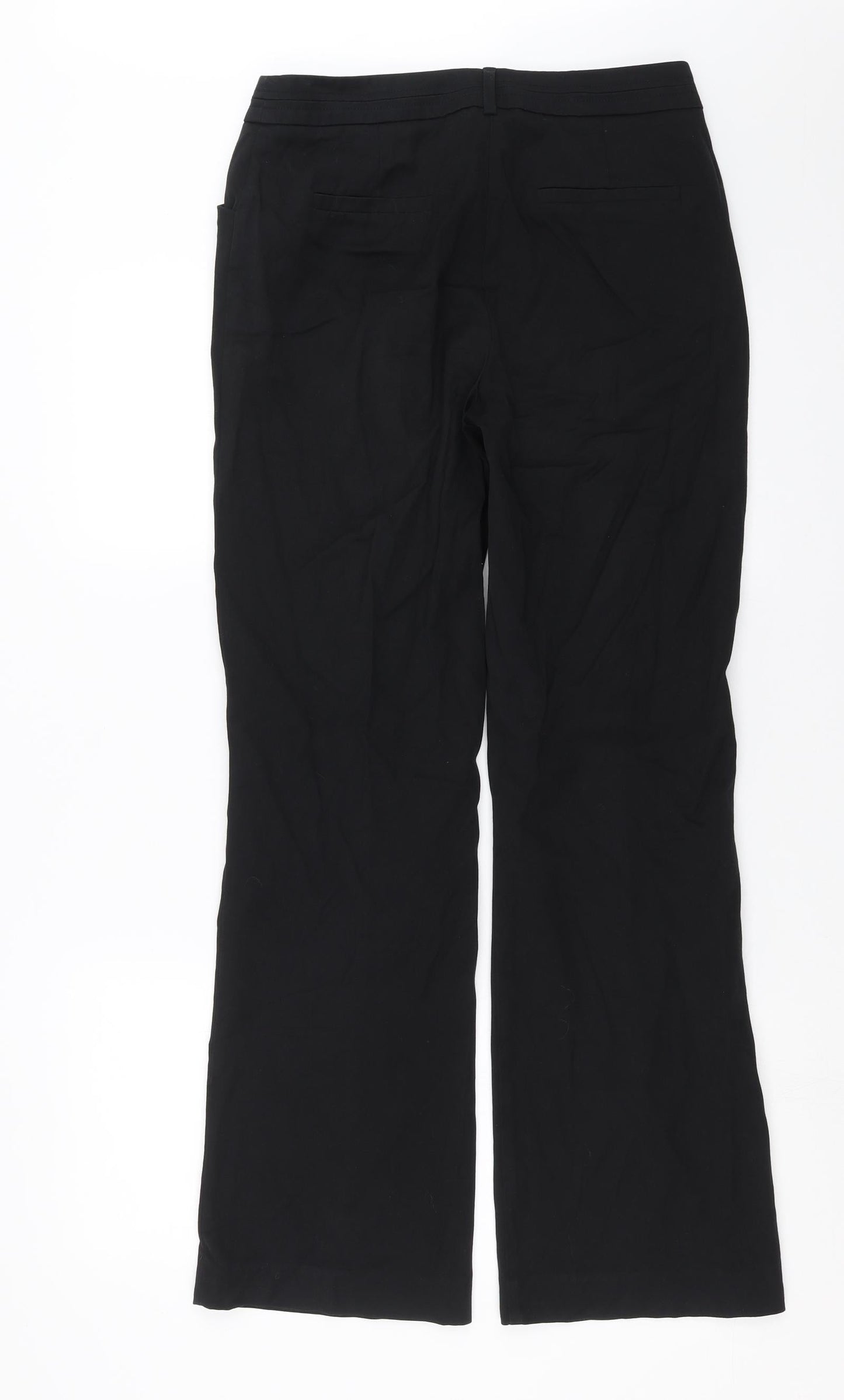 TU Womens Black  Rayon Trousers  Size 10 L30 in