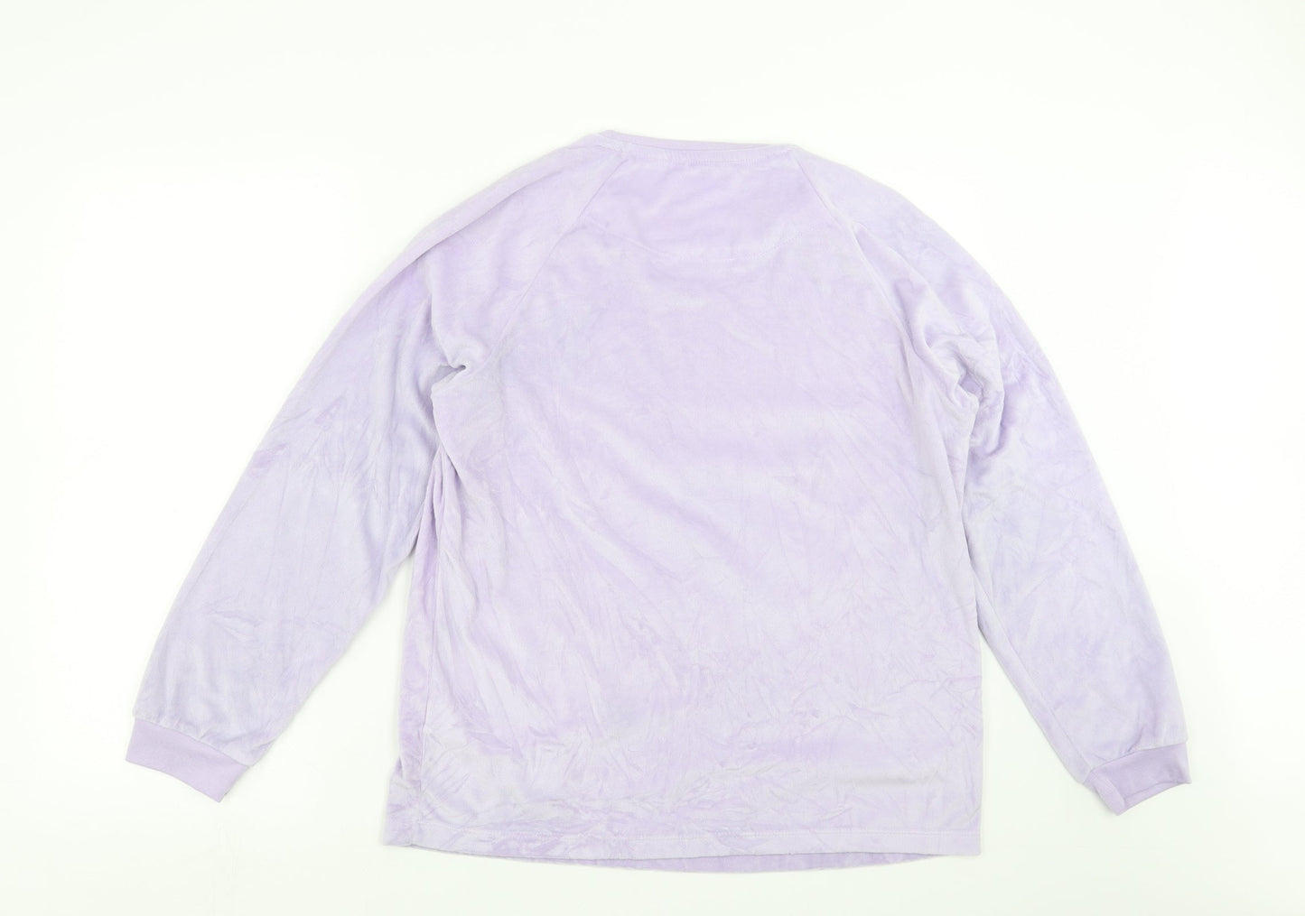 Primark Womens Purple Solid Fleece Top Pyjama Top Size S  - love kindness positivity