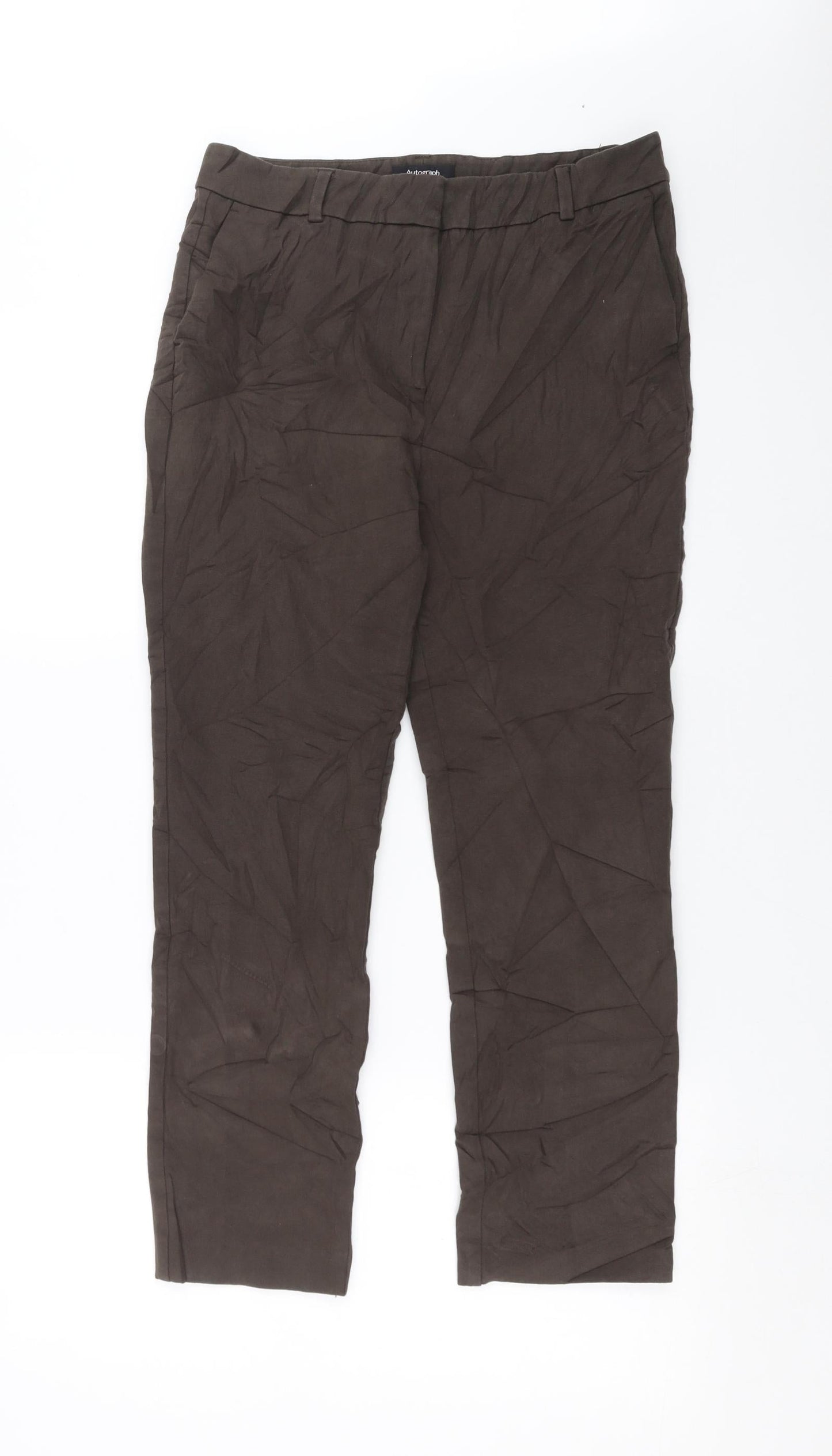 Marks and Spencer Womens Green   Trousers  Size 12 L25 in