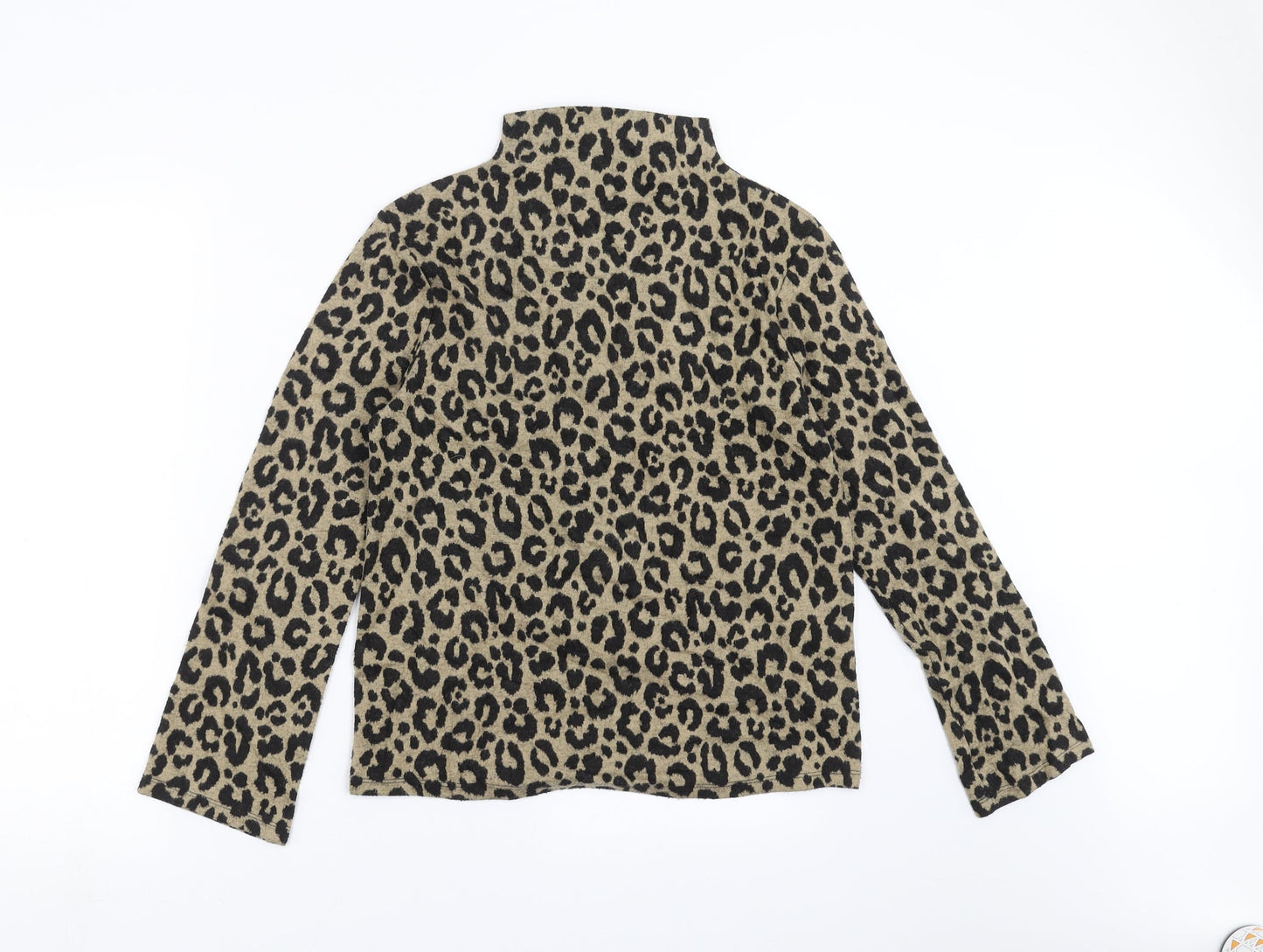 Marks and Spencer Womens Brown Animal Print  Pullover Jumper Size 8