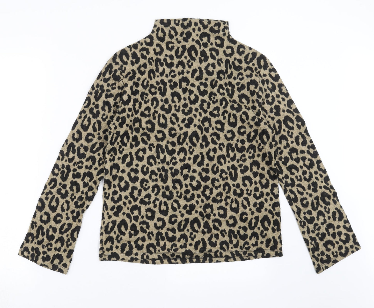 Marks and Spencer Womens Brown Animal Print  Pullover Jumper Size 8