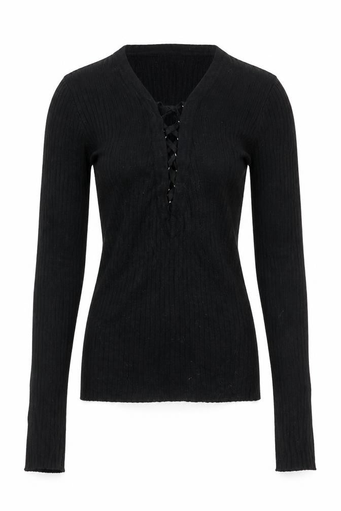 LU NYC Womens Black   Pullover Jumper Size S  - stretch fabric