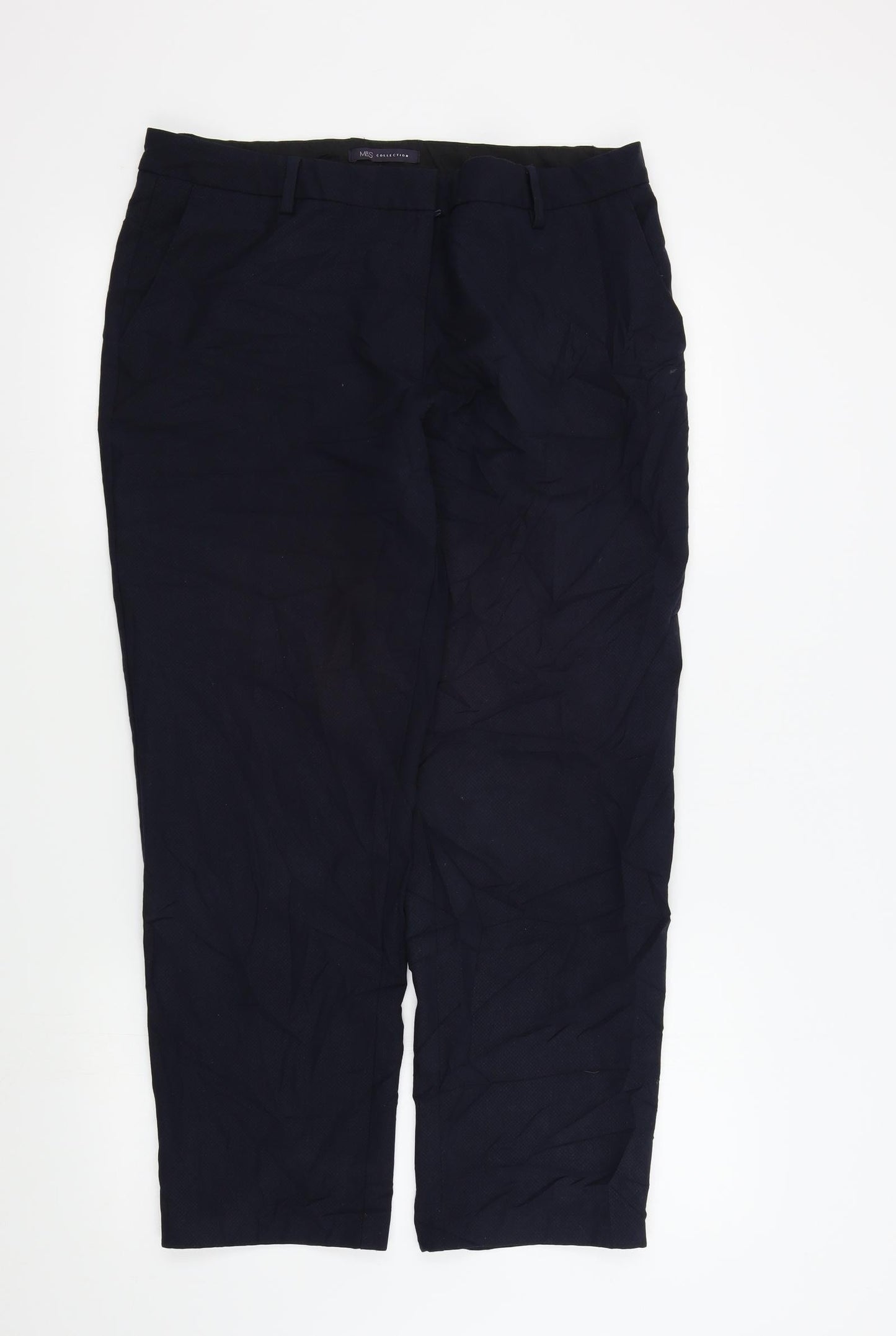 M&S Womens Blue   Trousers  Size 16 L27 in