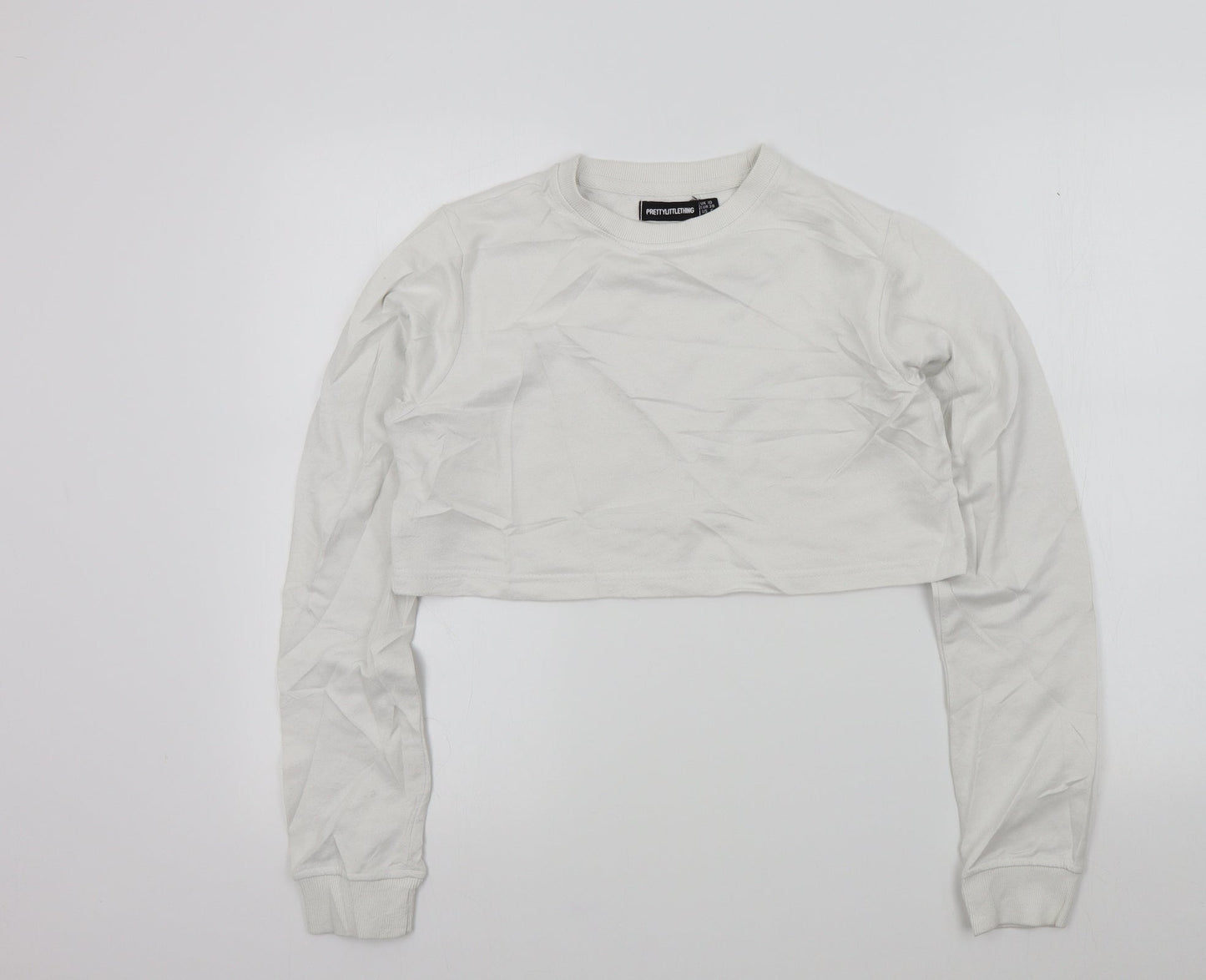 PRETTYLITTLETHING Womens White   Pullover Jumper Size 10