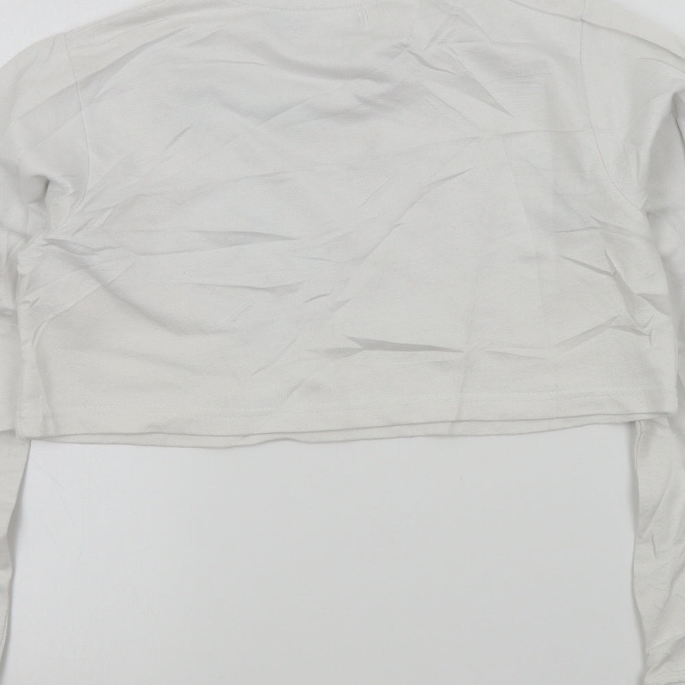 PRETTYLITTLETHING Womens White   Pullover Jumper Size 10