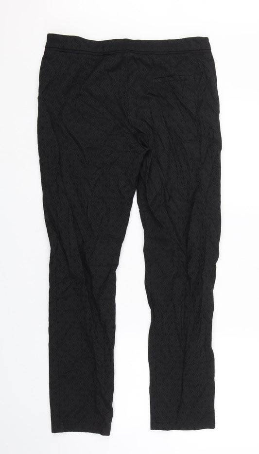 Jobis Womens Black Argyle/Diamond  Trousers  Size 12 L27 in