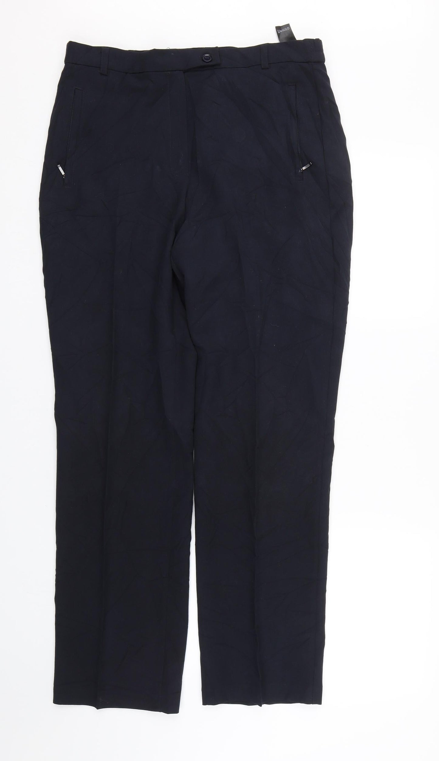 M&S Womens Black   Trousers  Size 12 L27.5 in