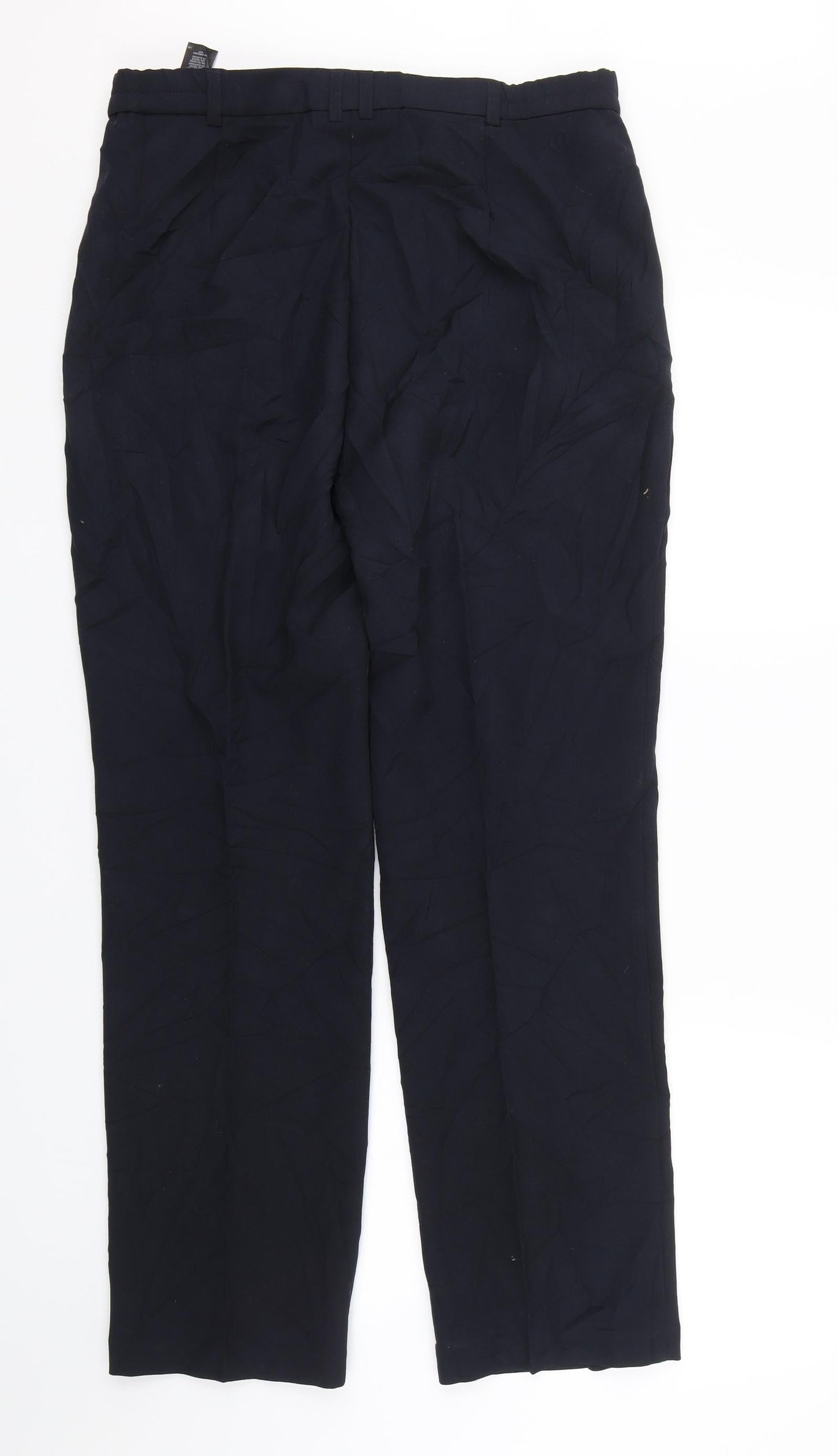 M&S Womens Black   Trousers  Size 12 L27.5 in