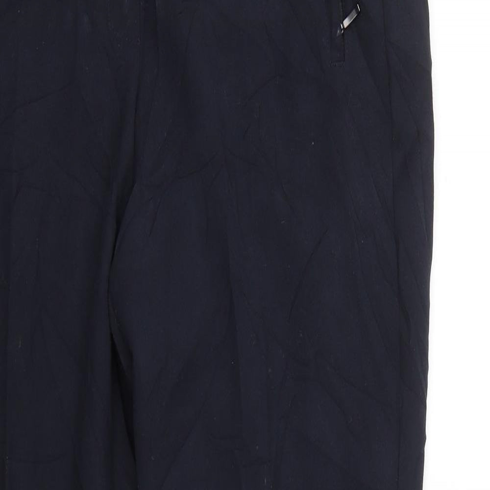 M&S Womens Black   Trousers  Size 12 L27.5 in