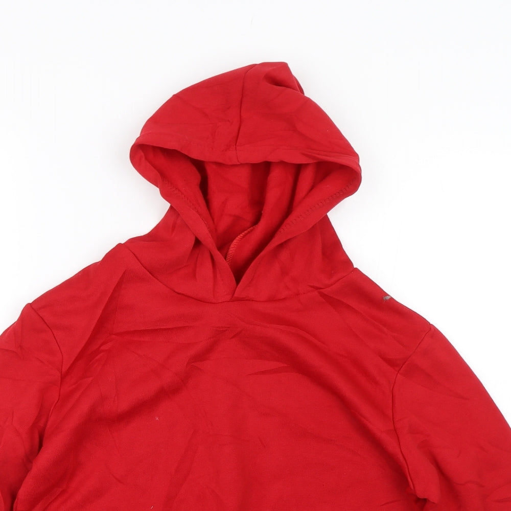 Preworn Boys Red   Pullover Hoodie Size 9-10 Years