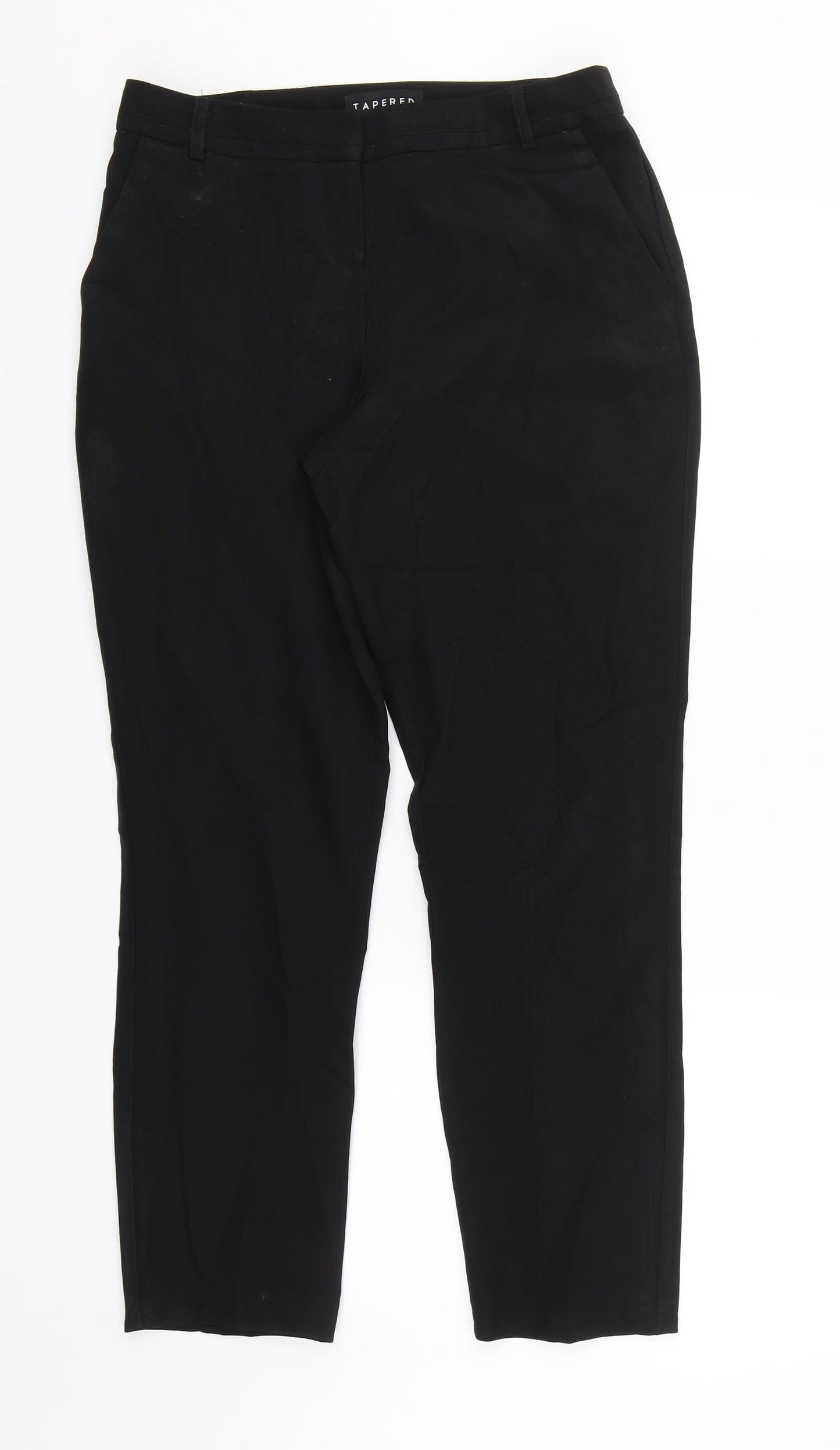 Peacocks Womens Black   Trousers  Size 8 L26 in