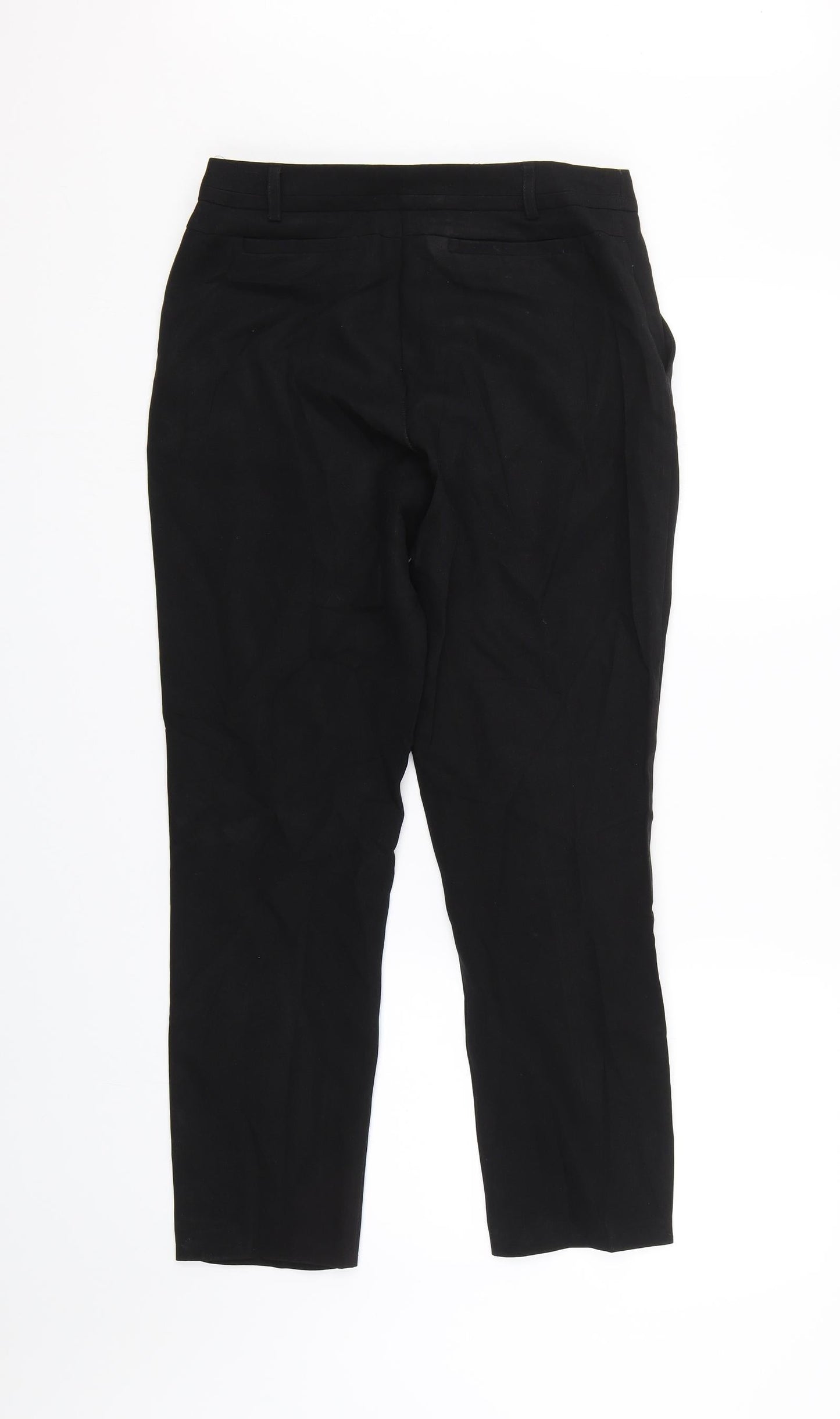 Peacocks Womens Black   Trousers  Size 8 L26 in
