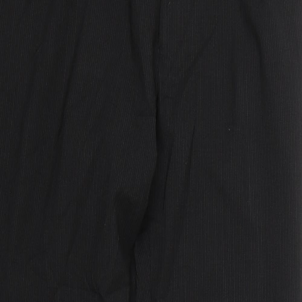 Preworn Womens Black Striped  Trousers  Size 8 L26.5 in
