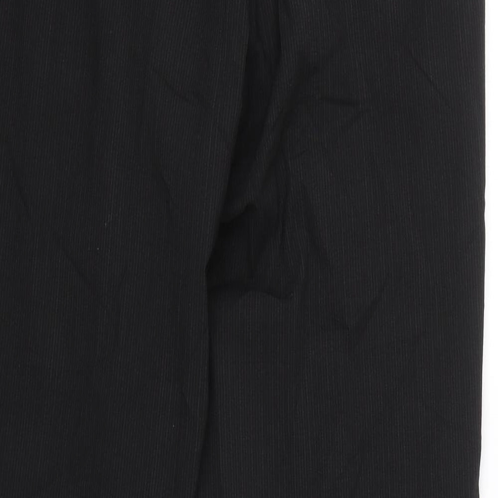 Preworn Womens Black Striped  Trousers  Size 8 L26.5 in