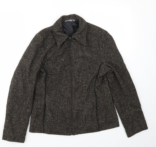 M&S Womens Brown   Jacket Coat Size 10
