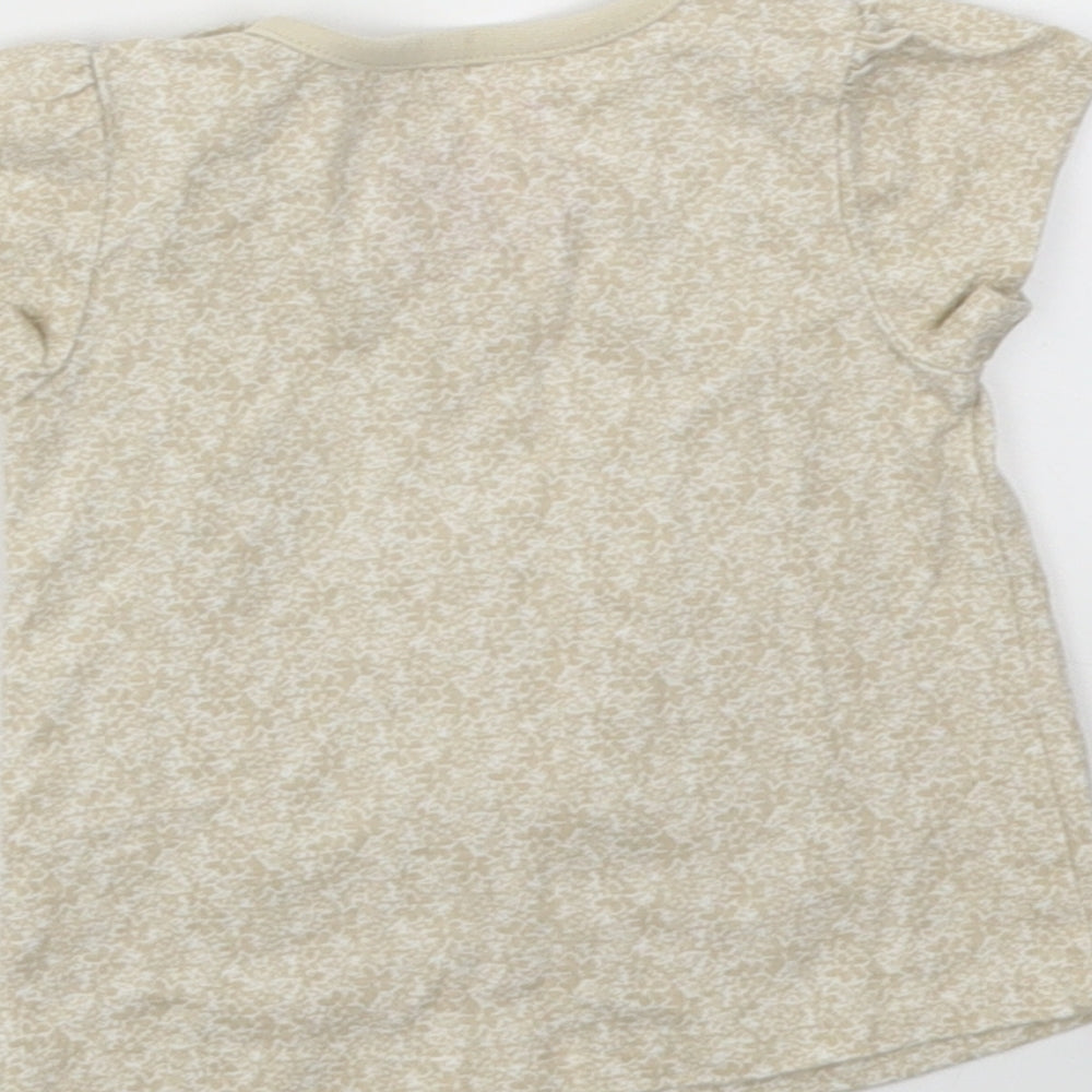 TU Girls Beige   Basic T-Shirt Size 0-3 Months