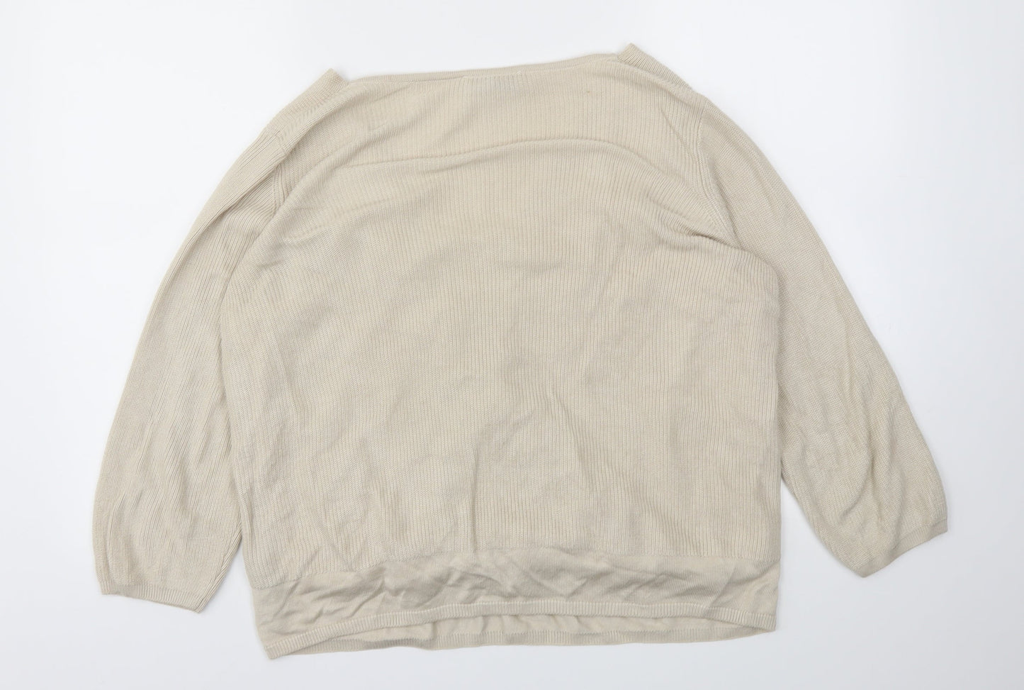 M&S Womens Beige   Pullover Jumper Size 18